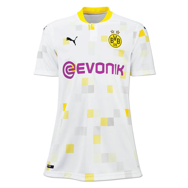 Camiseta Borussia Dortmund 3ª Kit Mujer 2020 2021 Blanco